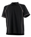 Kids piped performance polo