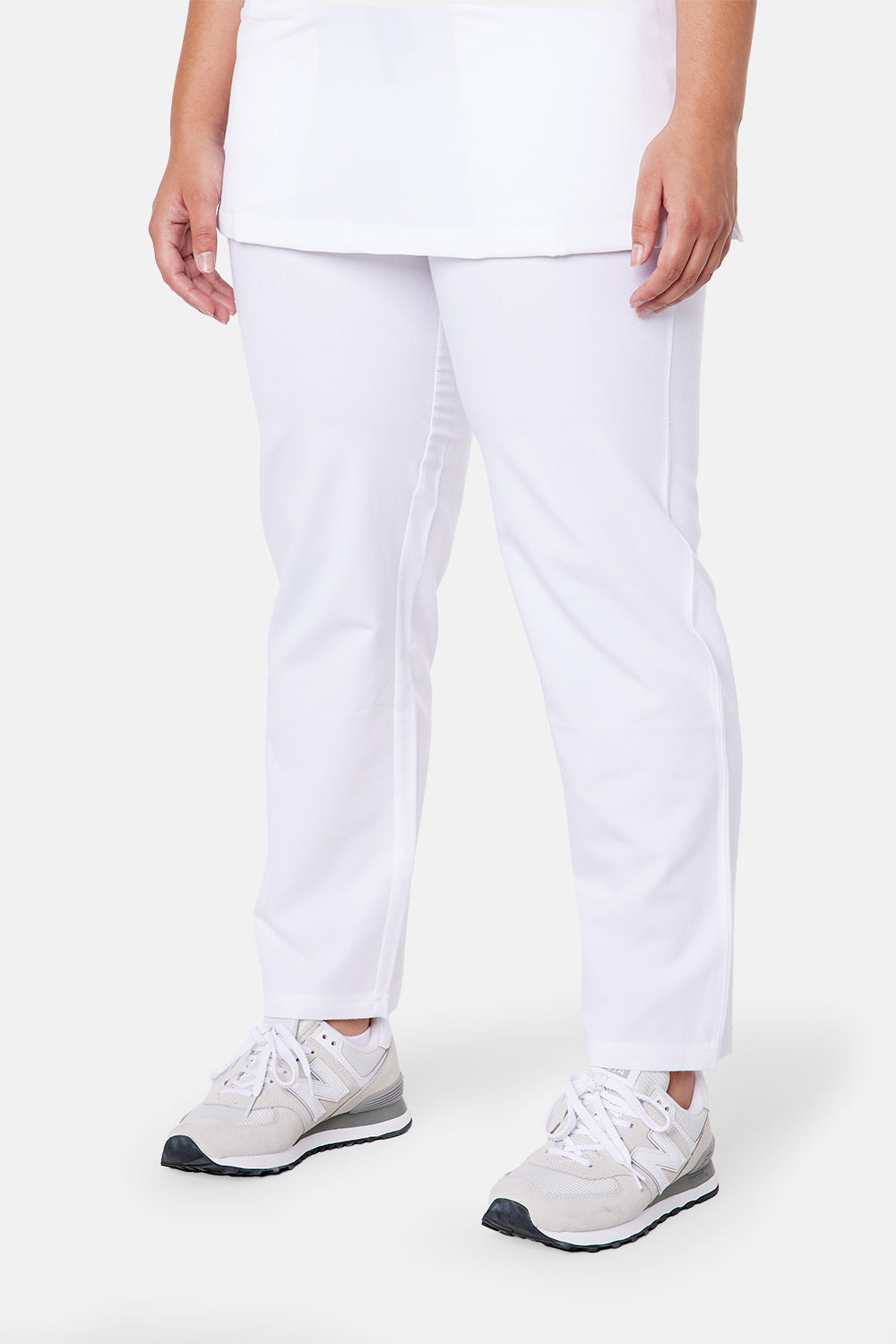 Arlo Straight Leg Scrub Trouser - BEH-4956 - WHT