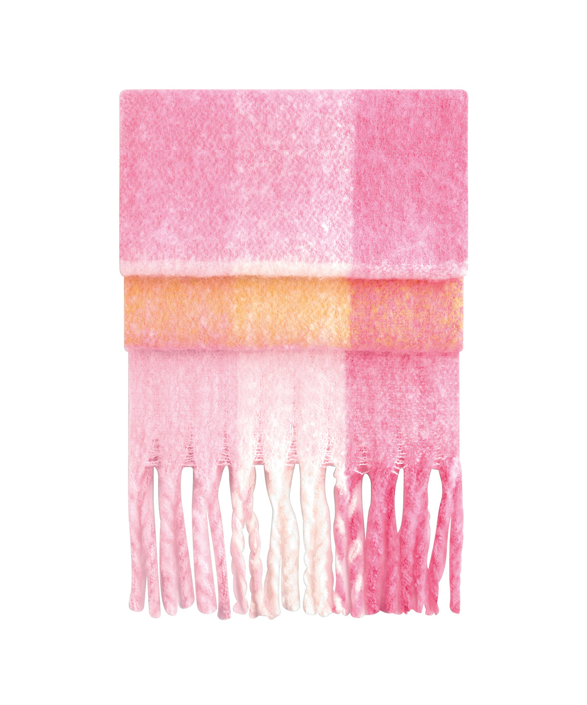 Fluffy check scarf