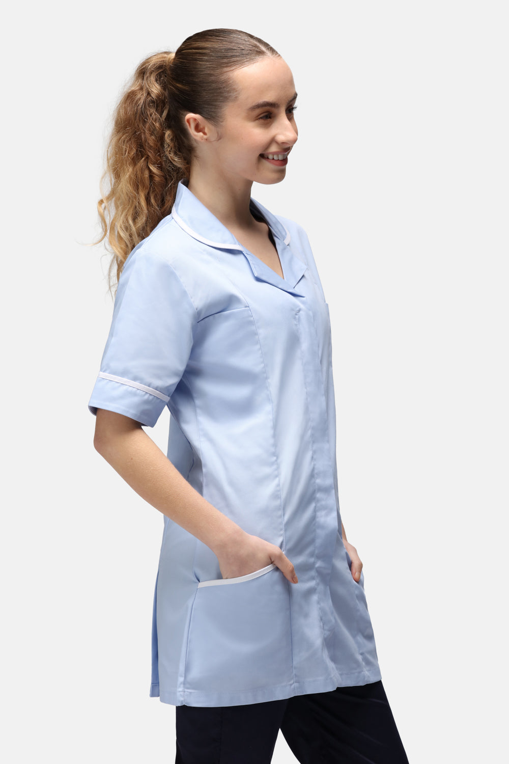 Ladies Tunic with Round Collar