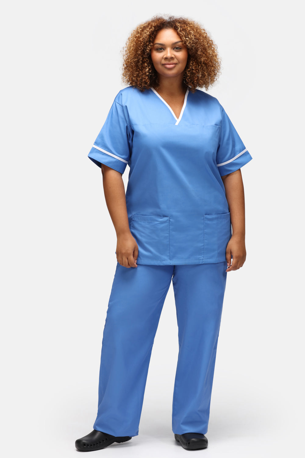Contrast Trim Smart Scrub Top