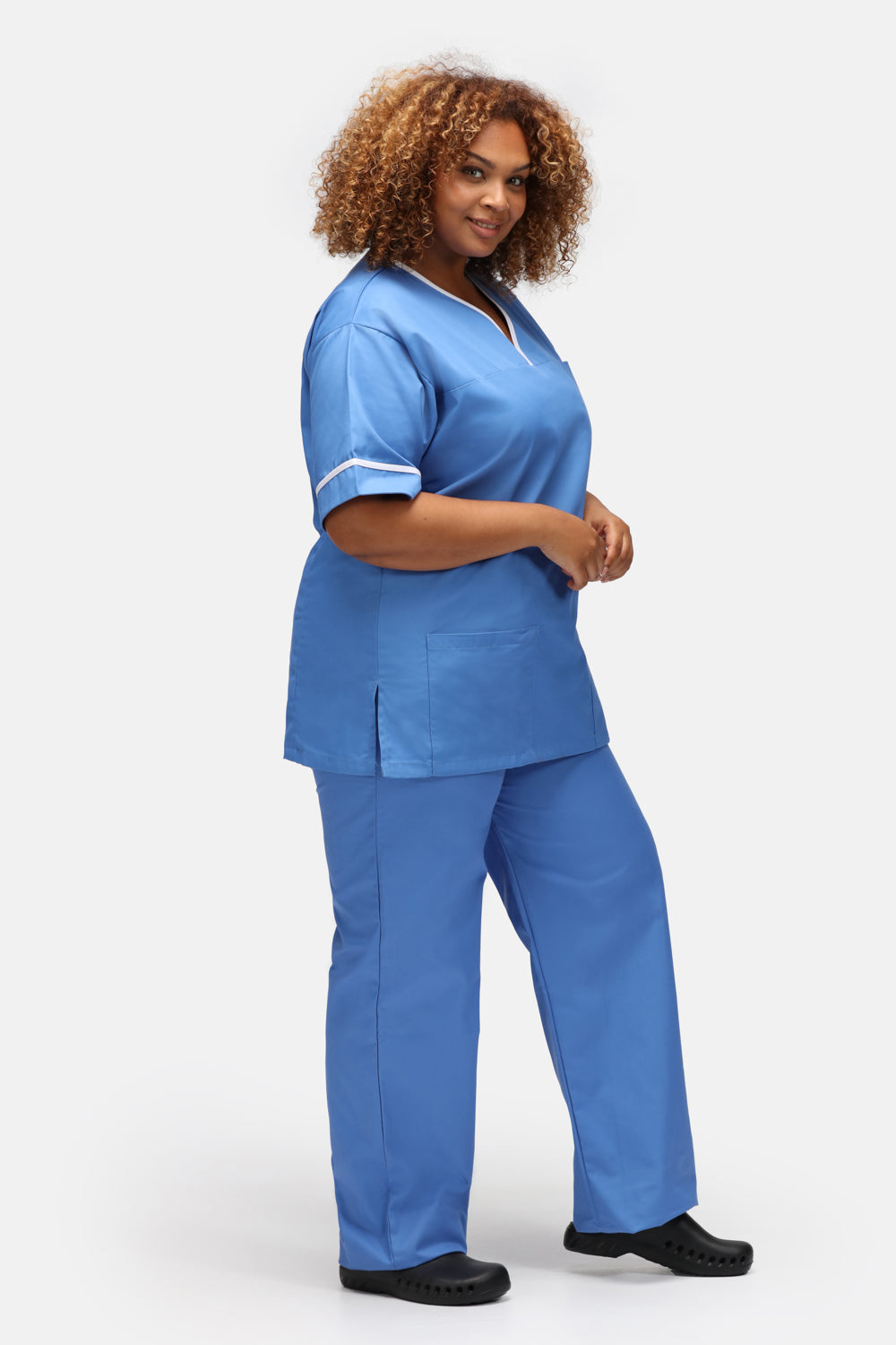 Contrast Trim Smart Scrub Top