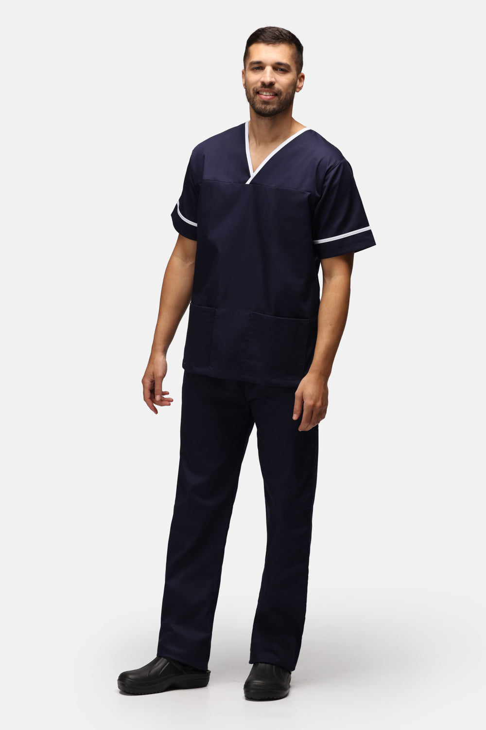 Contrast Trim Smart Scrub Top