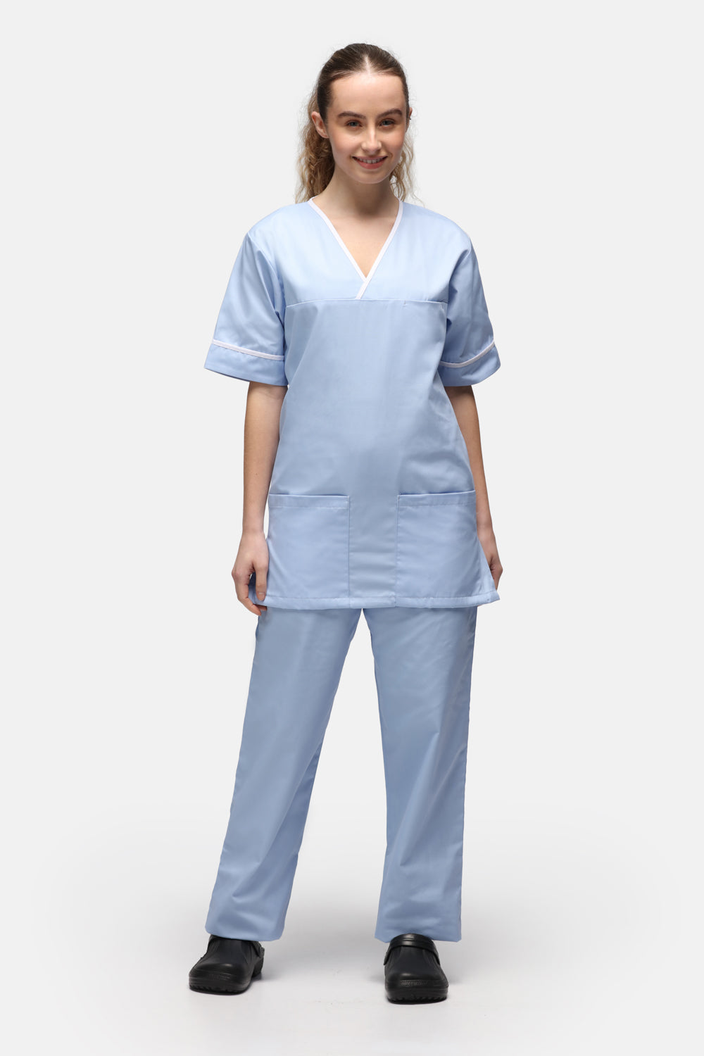 Contrast Trim Smart Scrub Top