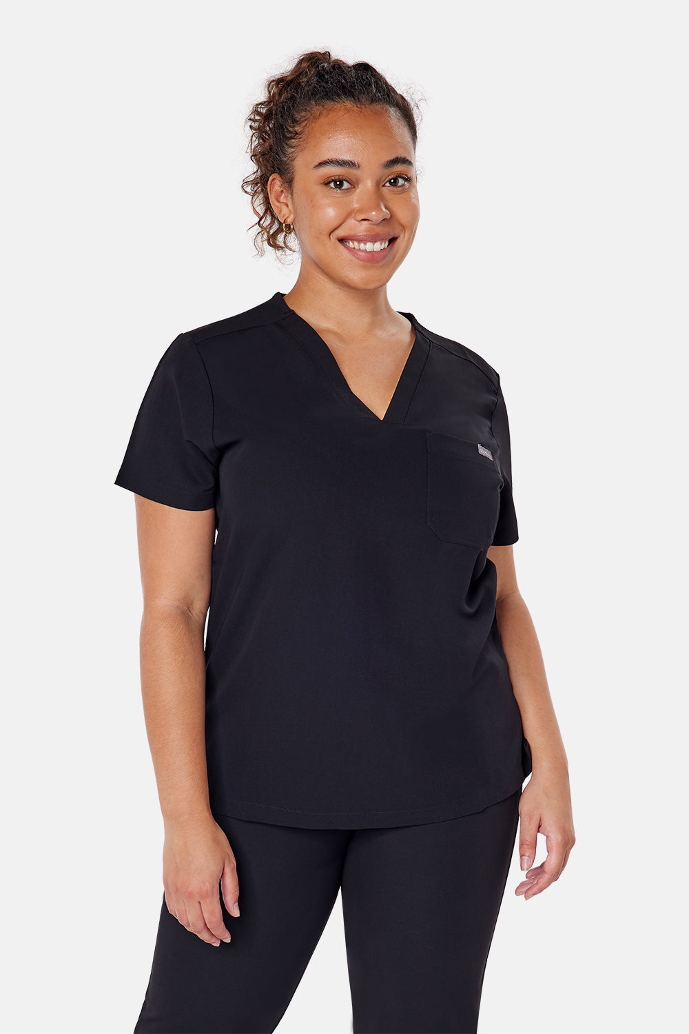 Nova One Pocket Scrub Top - BEH-4957 - BLK