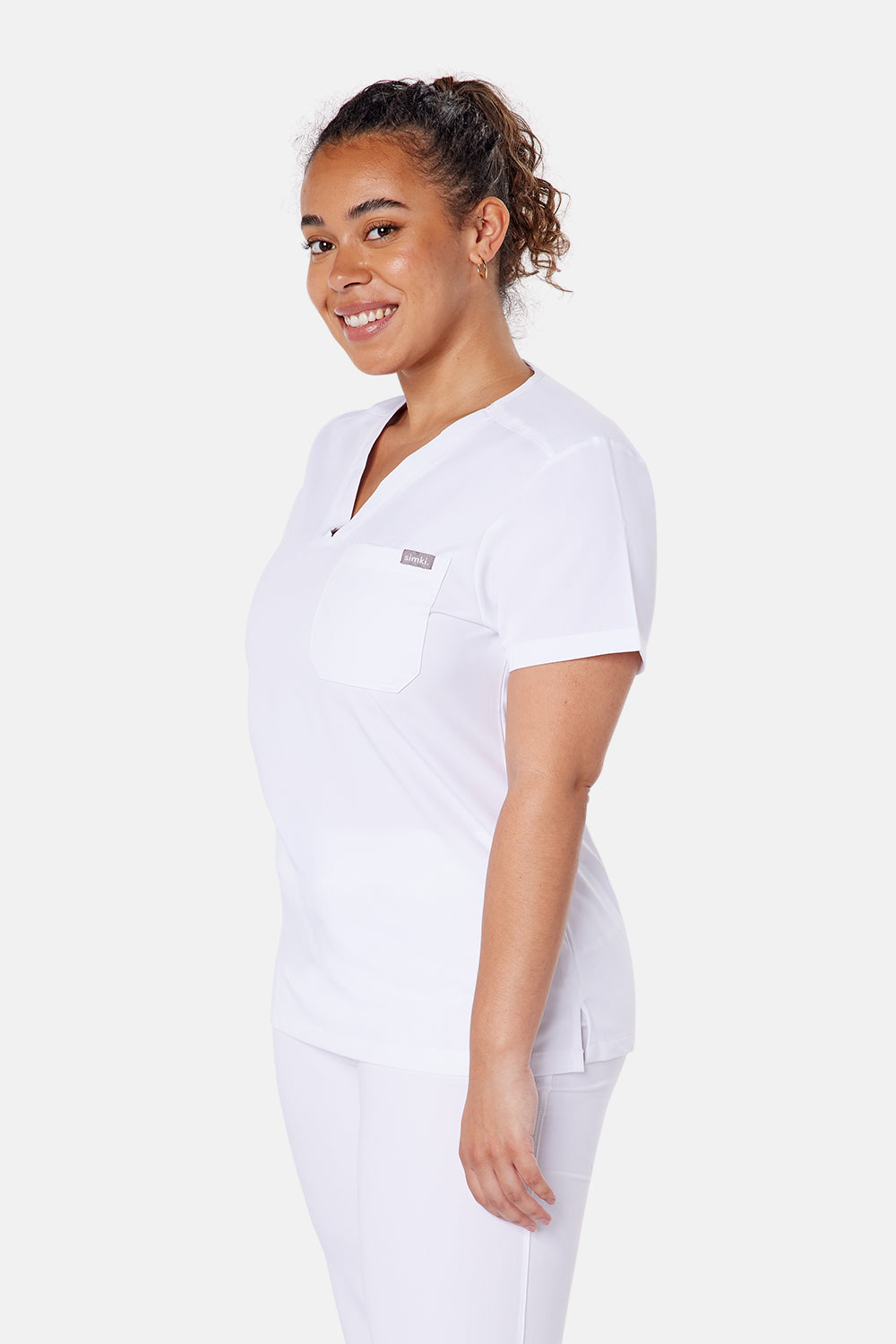 Nova One Pocket Scrub Top - BEH-4957 - WHT