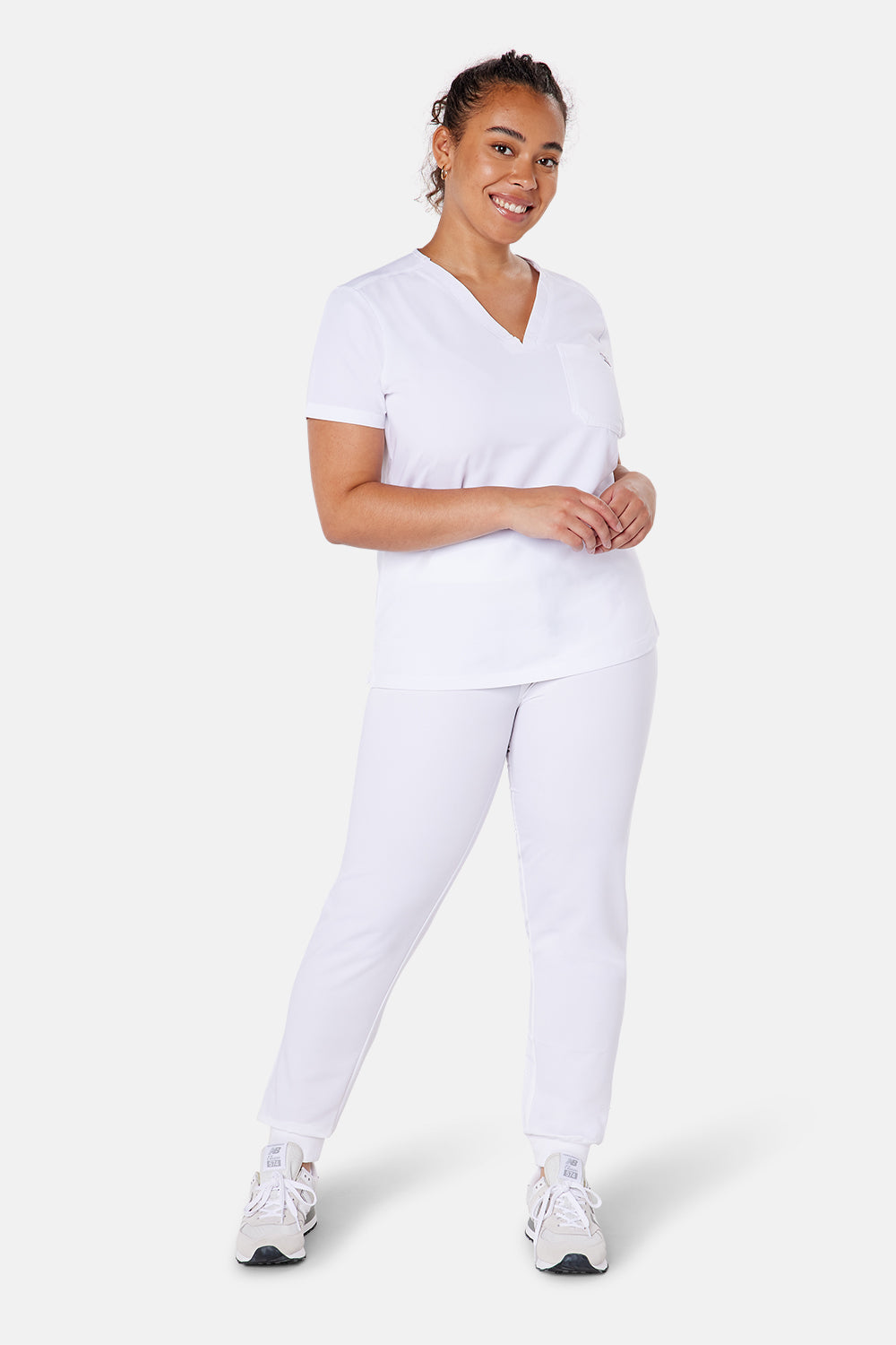 Nova One Pocket Scrub Top - BEH-4957 - WHT