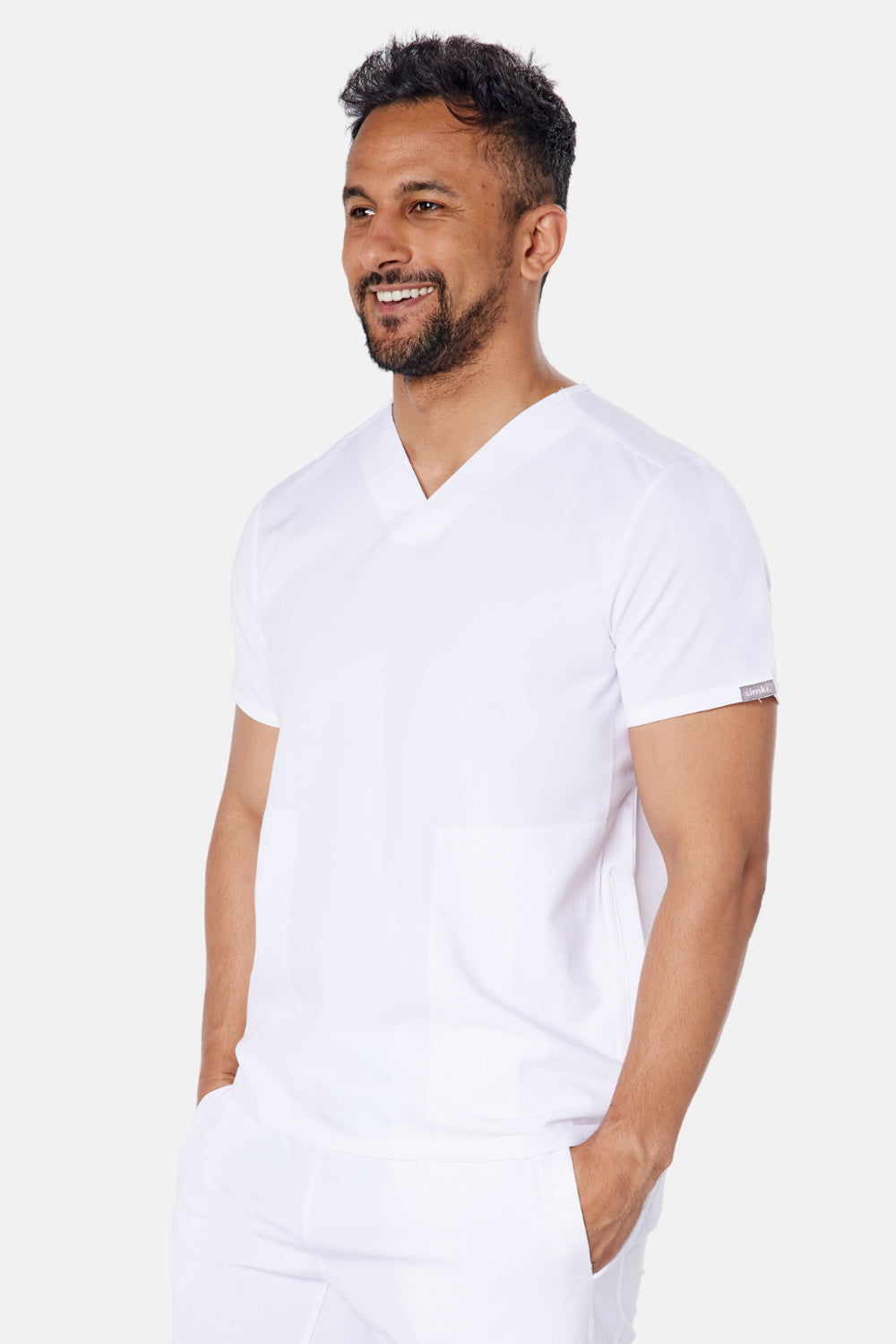 Oscar Scrub Top - BEH-4950 - WHT