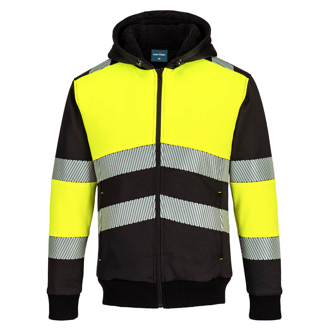 PW3 Hi-Vis Zipped Class 1 Winter Hoodie
