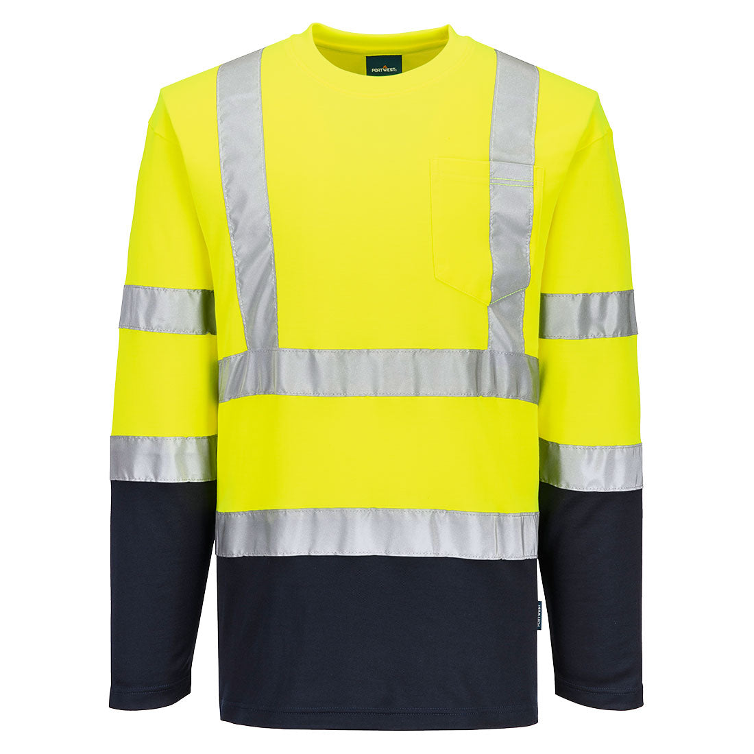 Hi-Vis Cotton Comfort Contrast T-Shirt L/S