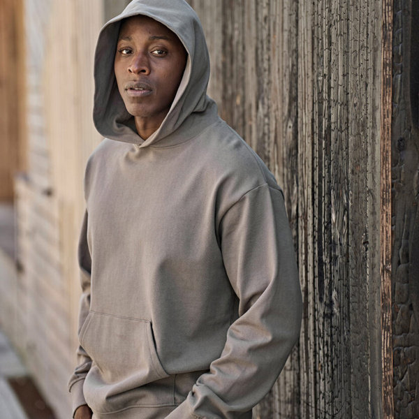 UNLABELED heavy loose-fit hooded sweatshirt (5162) Thumbnail