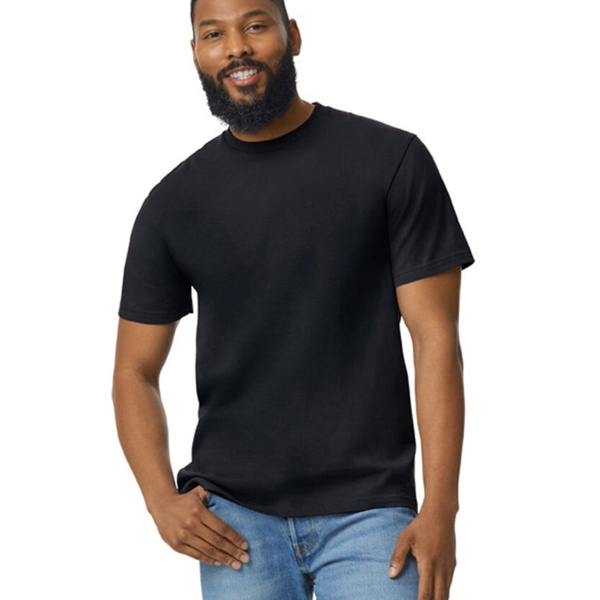 Softstyle™ midweight adult no-label enzyme wash t-shirt Thumbnail