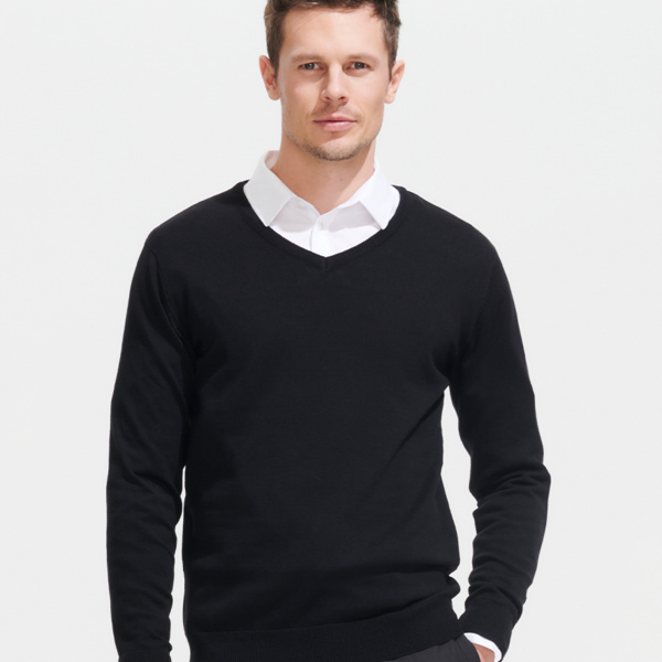 SOL'S Galaxy Cotton Acrylic V Neck Sweater Thumbnail