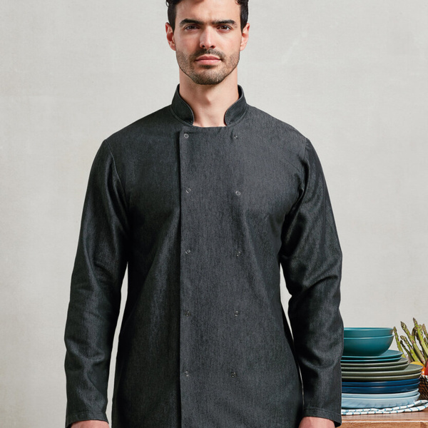 Denim chef's jacket Thumbnail