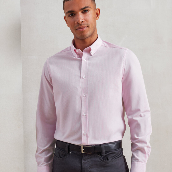 Cotton-rich Oxford stripes shirt Thumbnail